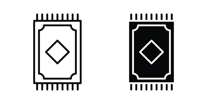Rugs icon logo line black symbols collections.