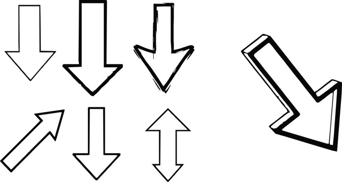 Download Arrow Pointing Down Outline