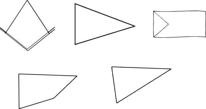 Triangle Flag Pennant Shape Outline