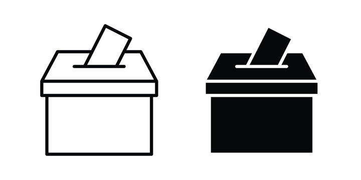 voting ballot icon logo line black symbols collections.