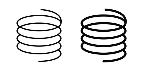 Wire coil icon logo line black symbols collections. © ramsey