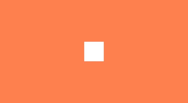 Minimalist geometric shape morphing animation on vibrant orange animation