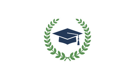 Fototapeta premium Graduation Cap Academic Achievement Symbol.