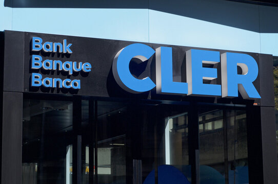 Cler Bank sign on building exterior in Lugano
