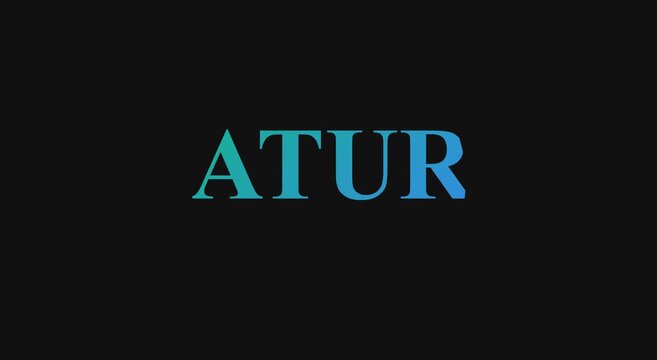 Minimalist nature typography motion with smooth gradient animation