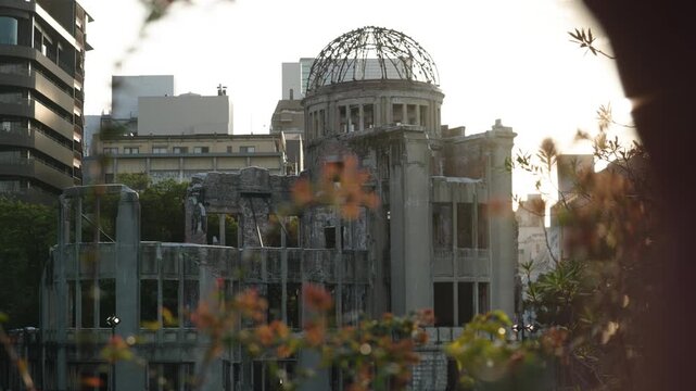 Hiroshima Skyline with Atomic Bomb Dome and Peace Memorial Park