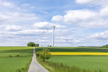 wind turbine at the meadow deliveres renewable sustainable wind energy © travelview