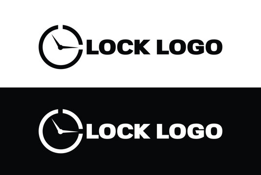 Dynamic Clock logo with multiple backgrounds - Watch logo.