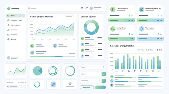 Modern Dashboard UI Design for Business Analytics with Customizable Widgets and Data Visualization