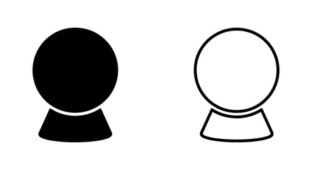 Crystal ball icons set, magic glass sphere vector, mystical fortune teller equipment © Rifat