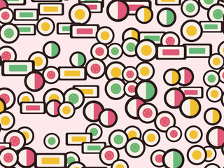 Maki Sushi Pattern Colorful Japanese Cuisine Design © iushakovsky