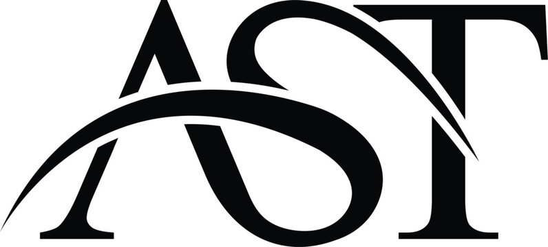 Letter AST minimalist logo