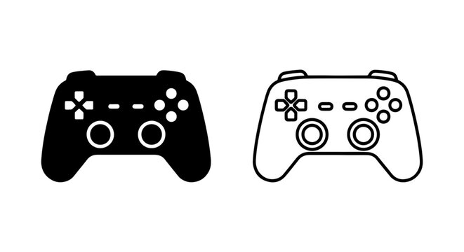 Video Game Controller Icons, Digital Entertainment Input Devices, Gaming Technology Vector Set