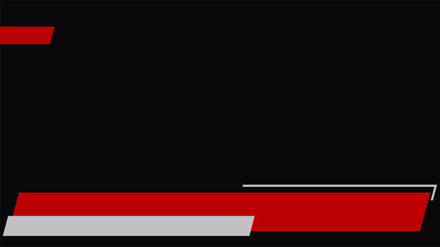 Minimal lower third template dark background vector