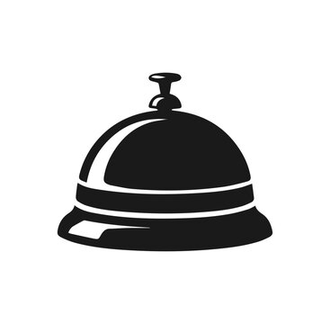 Hotel bell icon isolated on white background. Vector illustration.