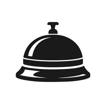 Hotel bell icon isolated on white background. Vector illustration.