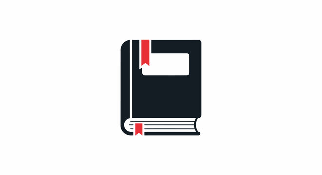 Black Book with Red Bookmark.