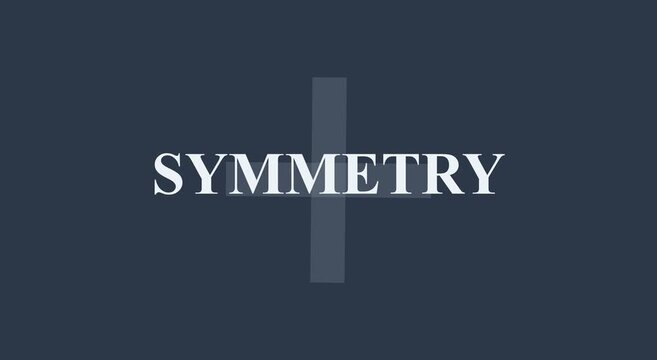 Minimalist symmetry concept with dynamic motion and typography animation