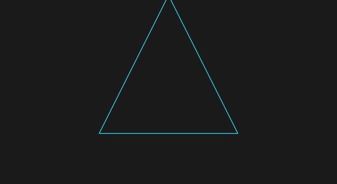 Neon triangle pulse abstract background, animation for digital animation