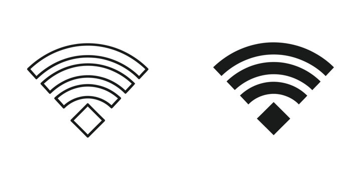 Wifi signal strength icons with different bar fills