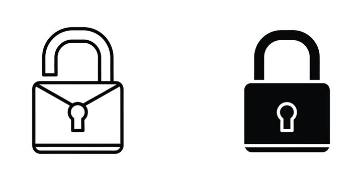 Open and closed padlock icons side by side