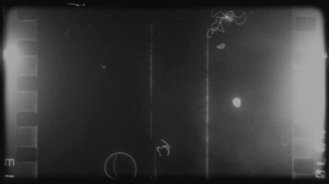 Black White Vintage Film Scratch Dust Hair Grain Abstract Background, Old Damaged Silent Movie Analog Overlay Cinematic Video Backdrop
