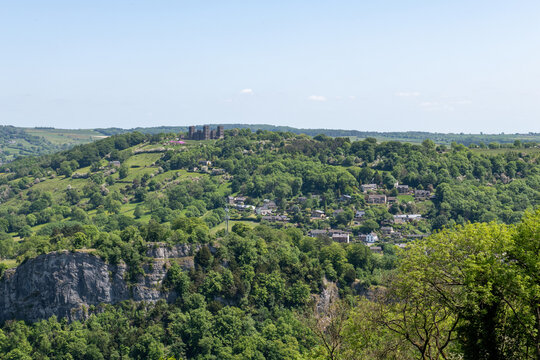 View from the Heights of Abraham of Matlock Bath in the Peak District National Park