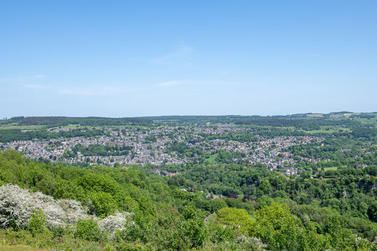 View from the Heights of Abraham of Matlock Bath in the Peak District National Park
