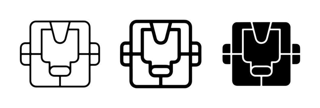 3D Printer Nozzle Icons, Extruder Head Vector Graphics, Hotend Symbol Set, 3D Printing Technology Components, Machine Parts, Industrial Design Elements