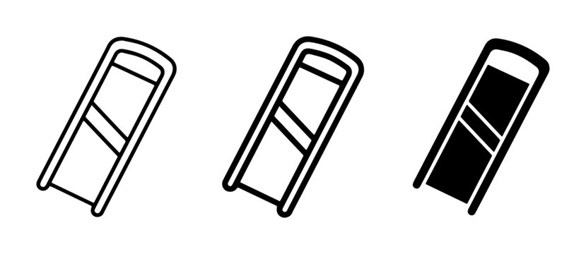Mandoline Slicer Icons, Kitchen Tool Vector Graphics, Food Preparation Equipment, Simple Outline and Solid Fill Styles