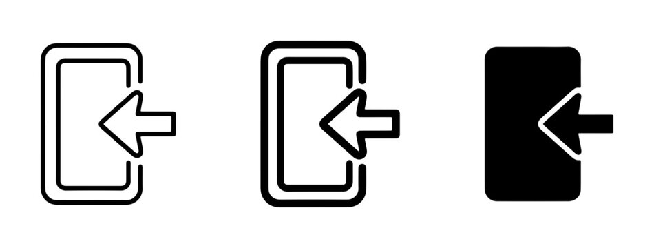 Login Icons Set, Entry Symbol Vector Graphics, Access Button Collection, Sign In UI Elements, Entrance Arrow Graphics