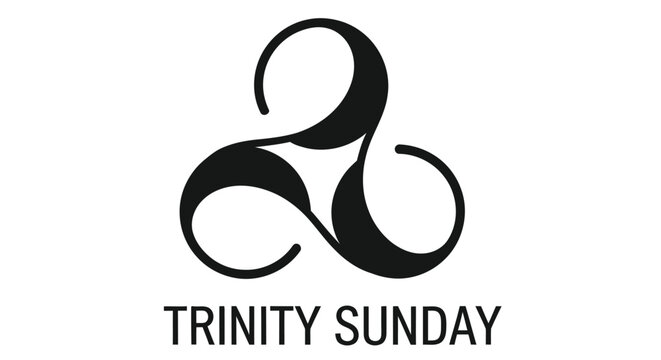 trinity sunday logo with abstract trinity knot design high quality professional