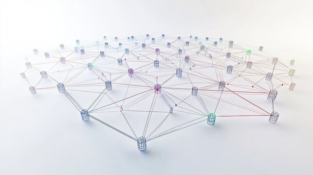 A Scalable Wan Diagram With Interconnected Regions White Background