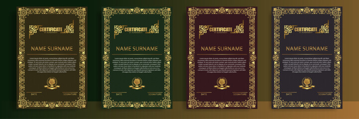 Naklejka premium Modern Certificate of Achievement Template