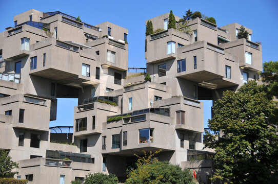 MONTREAL QUEBEC CANADA: Habitat 67. Habitat 67 is considered a landmark and one of the most recognizable and significant buildings in Montreal and Canada