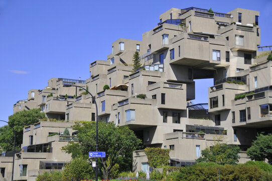 MONTREAL QUEBEC CANADA: Habitat 67. Habitat 67 is considered a landmark and one of the most recognizable and significant buildings in Montreal and Canada