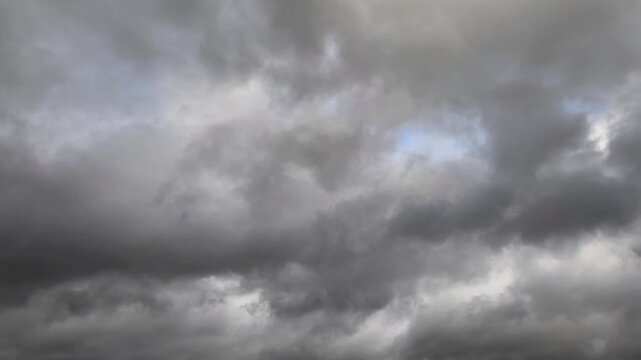 Stratocumulus clouds at sunset becomes much darker