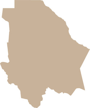 Chihuahua Isolated Map Cartography Illustration State in Mexico