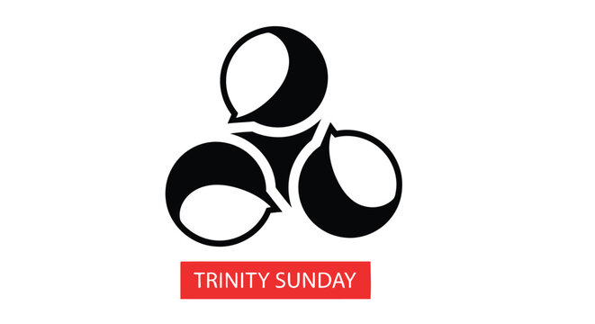 trinity symbol with overlapping circles on white background high quality professional