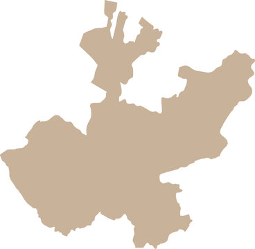 Jalisco Isolated Map Cartography Illustration State in Mexico