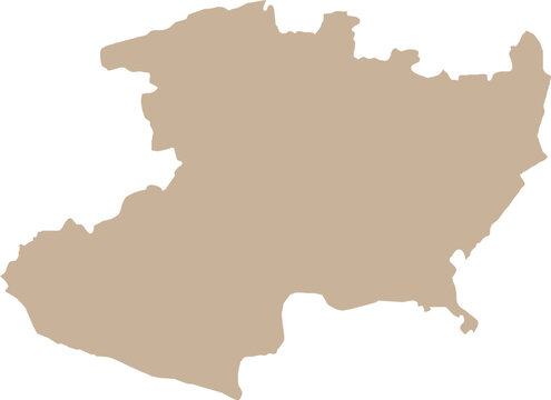 Michoacan Isolated Map Cartography Illustration State in Mexico