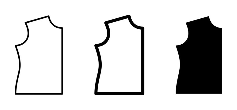 Vector Sewing Pattern Templates, Garment Design Icons, Fashion Blueprint Silhouettes for Apparel Creation
