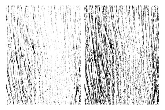 Various density grunge vector urban textures set. Distressed overlay tree bark texture collection. Grunge backgrounds. Abstract textured effects.