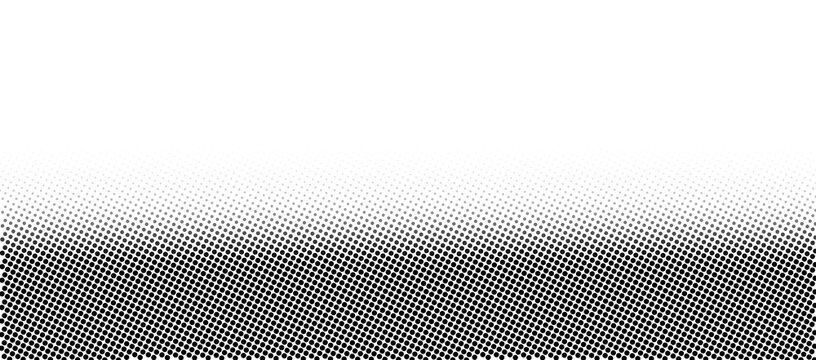 Dotted halftone gradient,polka dot pattern,vanishing dots texture.Fading comic pop art,overlay backdrop. Raster effect, gradation wallpaper. Vector design element, poster template PNG