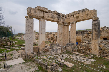 Fototapeta premium Images from the ancient city of Tripolis, located near Buldan in Denizli, Turkey.