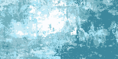 Blue water surface texture with a cold frozen ice pattern and vintage grunge paint design on a rough nature wallpaper background © Sakib