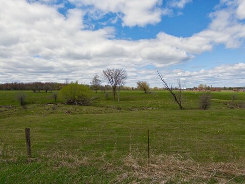 Rural farm view on a spring day
