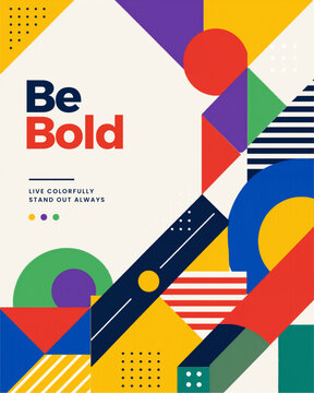 Bright Geometric Color Burst Background Modern Abstract Vector Poster Design