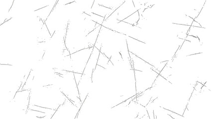 Obraz premium Abstract minimal scratched texture with scattered fine gray lines on white background.