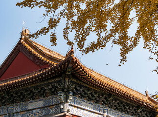 Obraz premium Autumn Scenery of Ancient Chinese Architecture